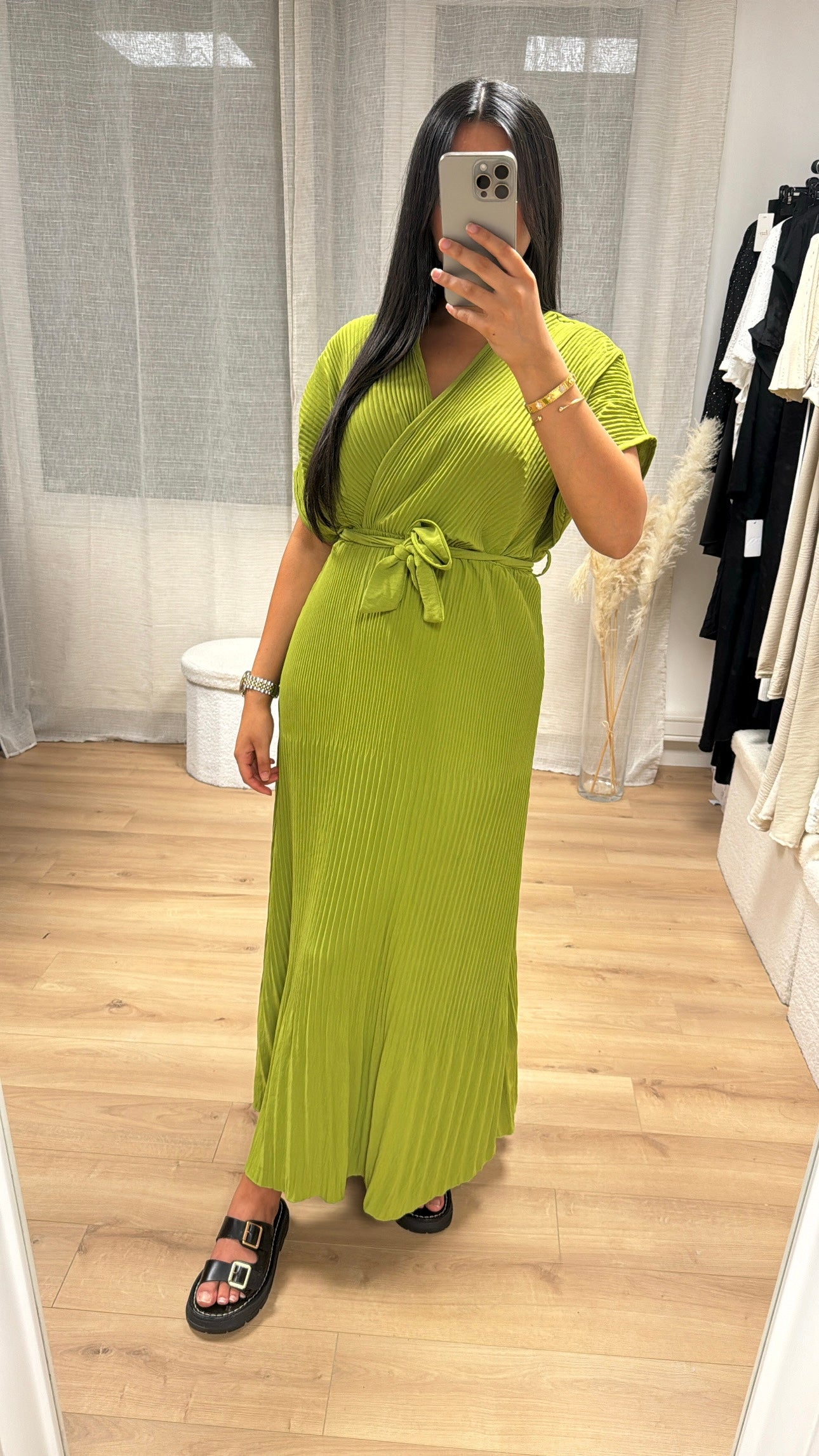 Robe Ambre - Vert anis