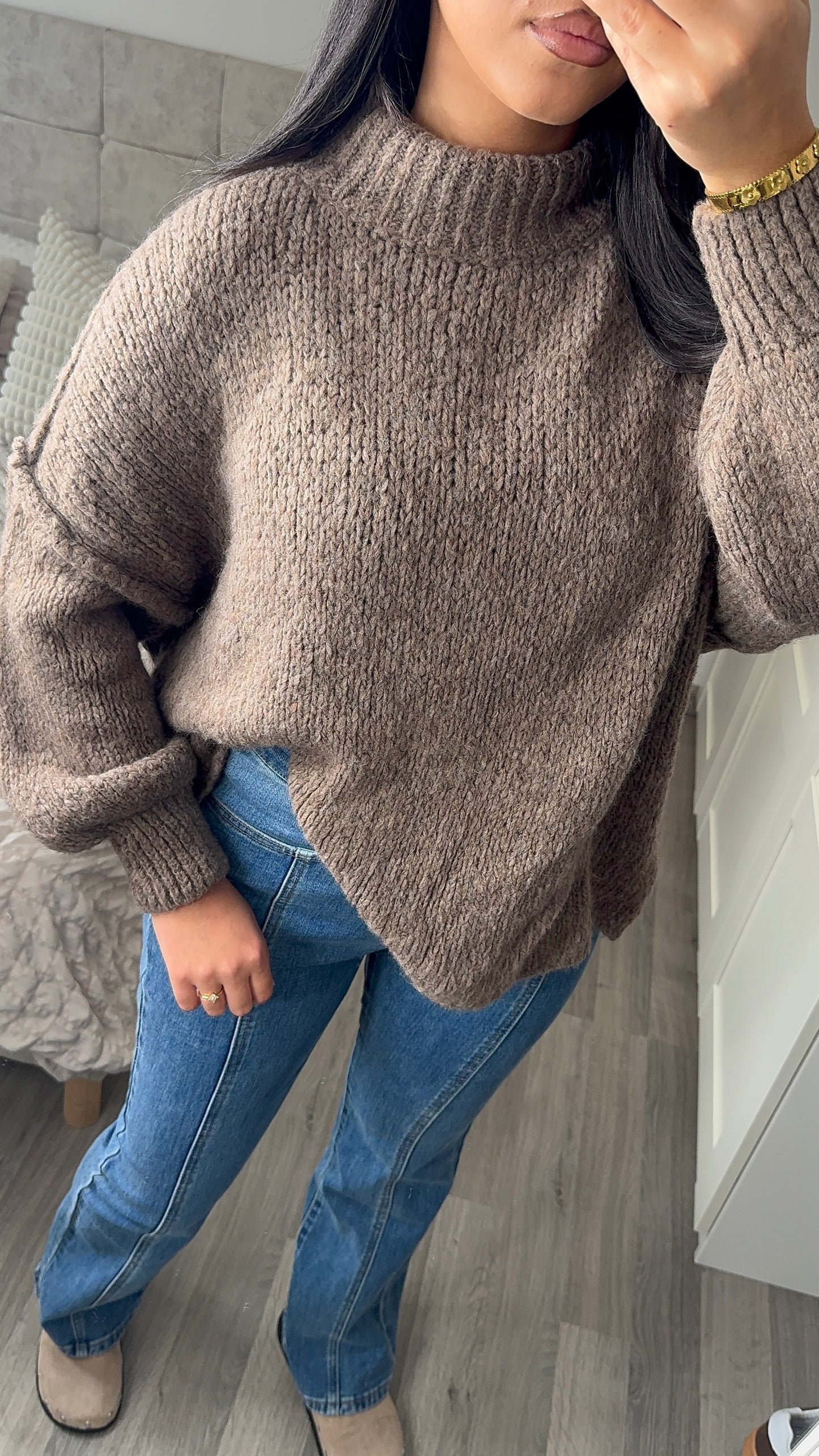 Pull en laine - Taupe