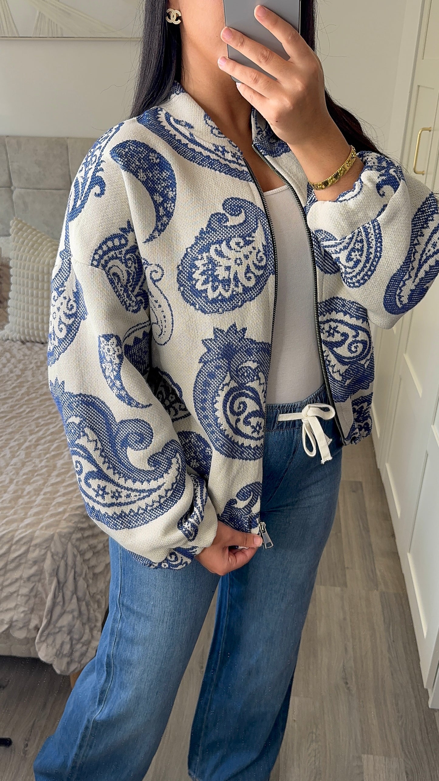 Veste bombers - bleu