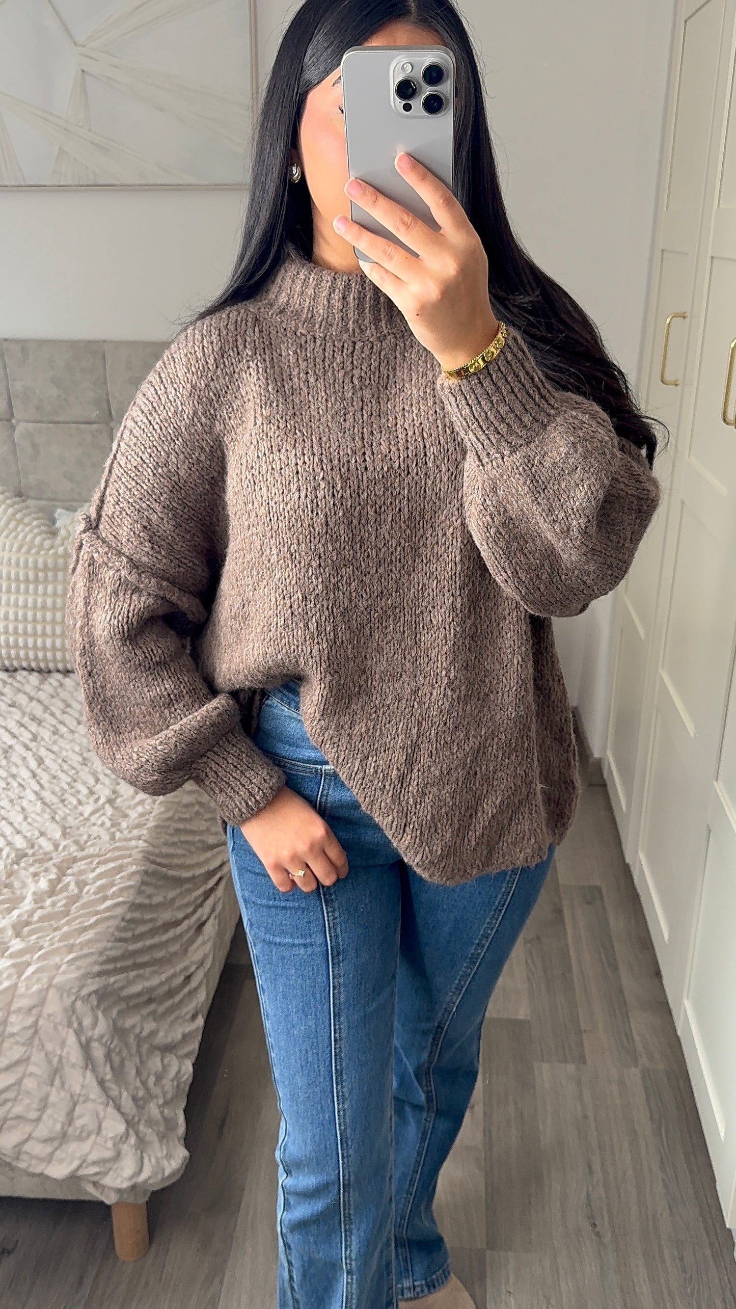 Pull en laine - Taupe