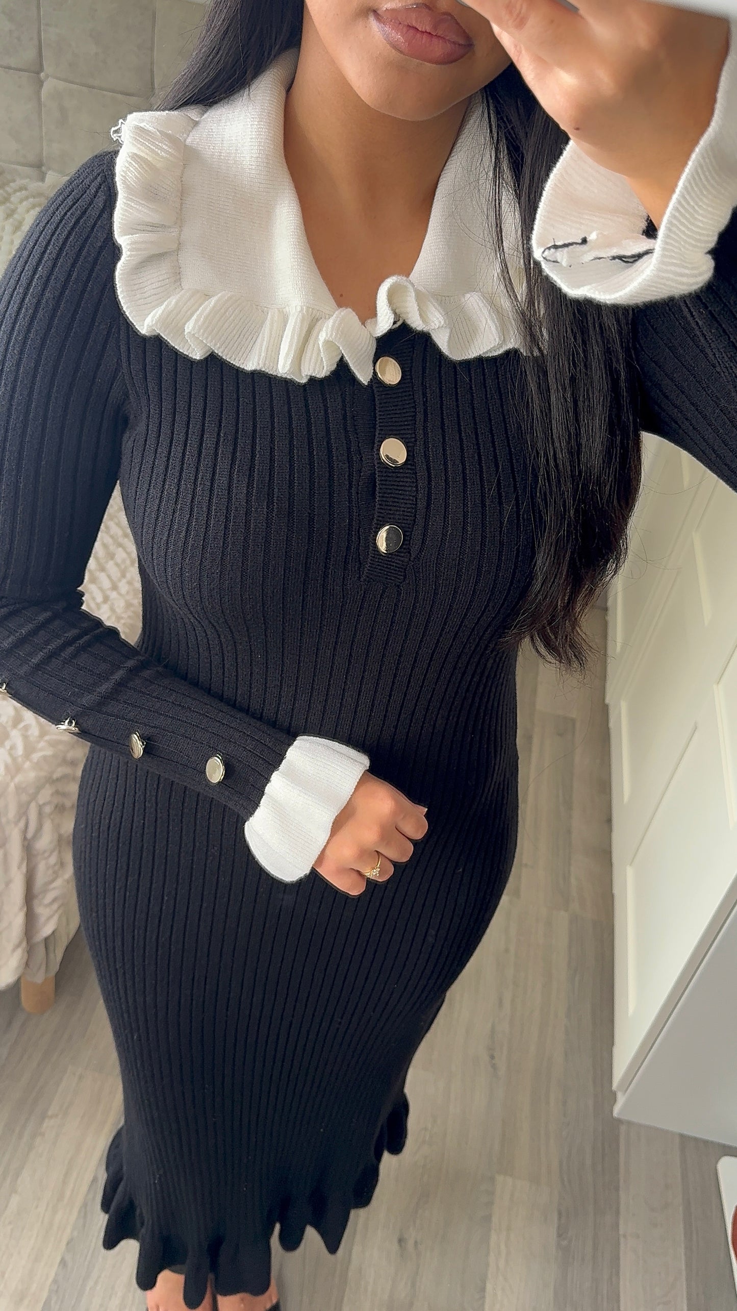 Robe en maille - Noir