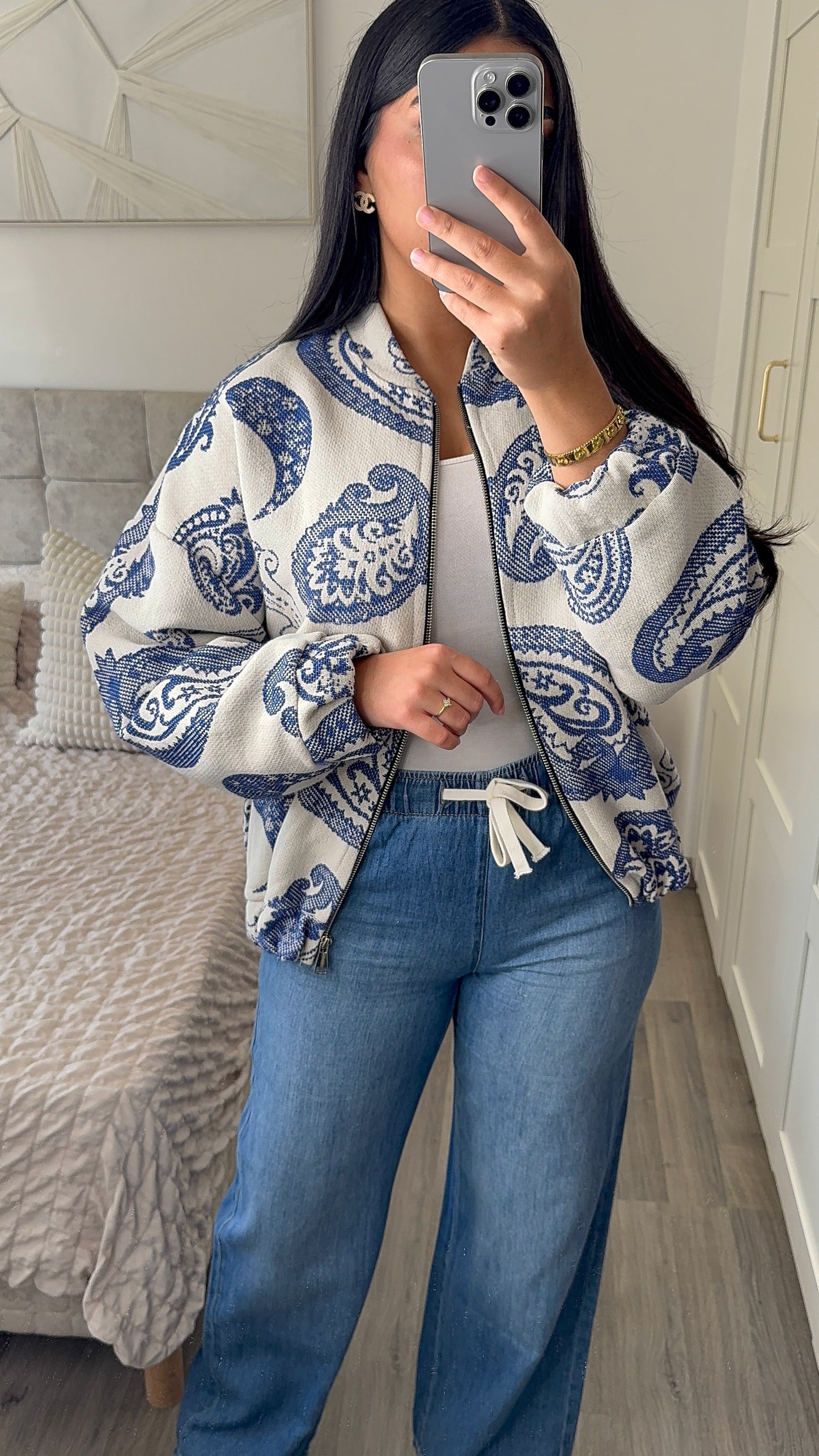 Veste bombers - bleu