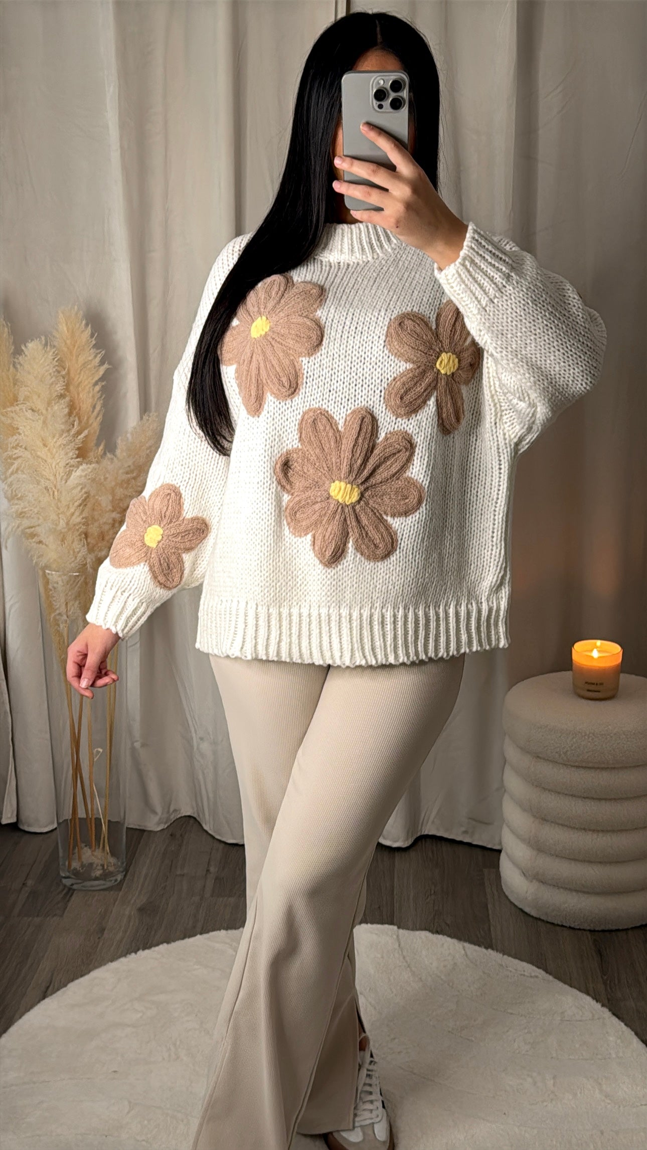 Pull Rosa - Brodé