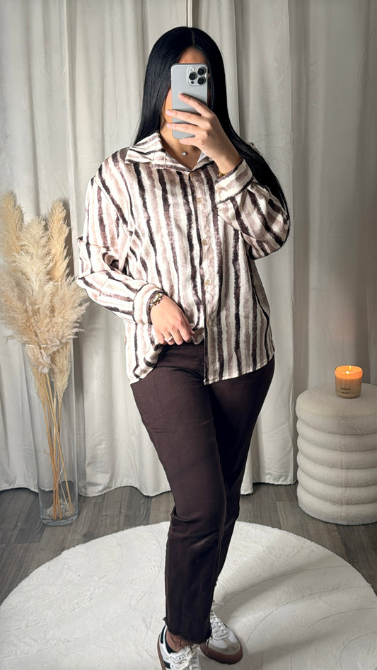 Chemise alia - Marron/beige