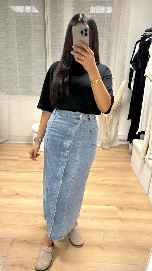 Jupe à boutons -Jean