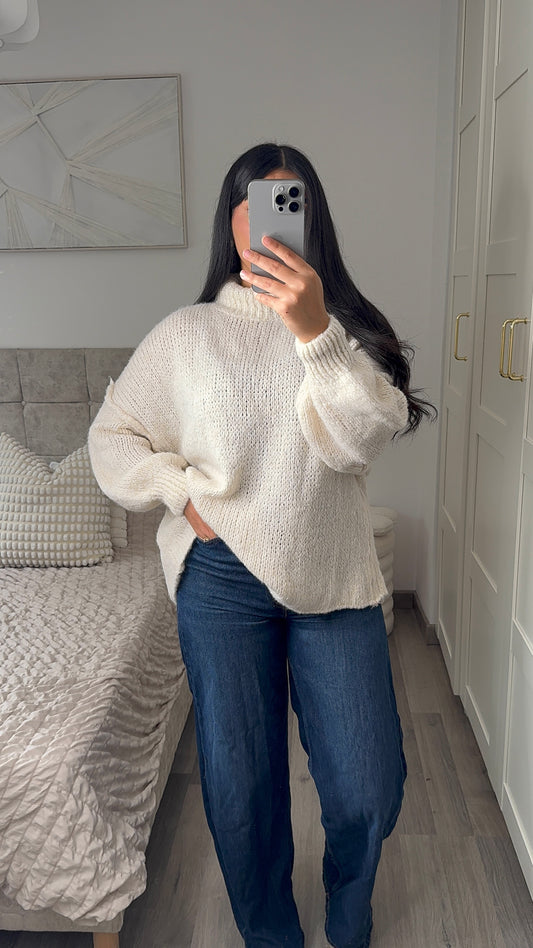 Pull en laine - Beige
