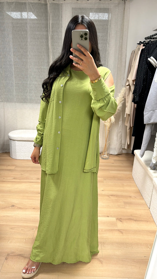 Ensemble Safa - Vert anis