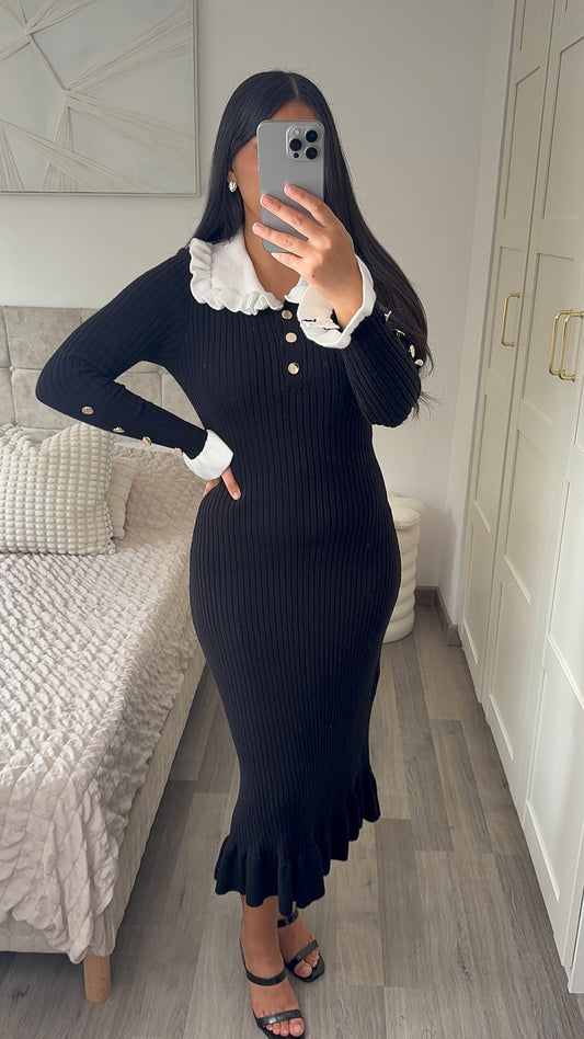 Robe en maille - Noir