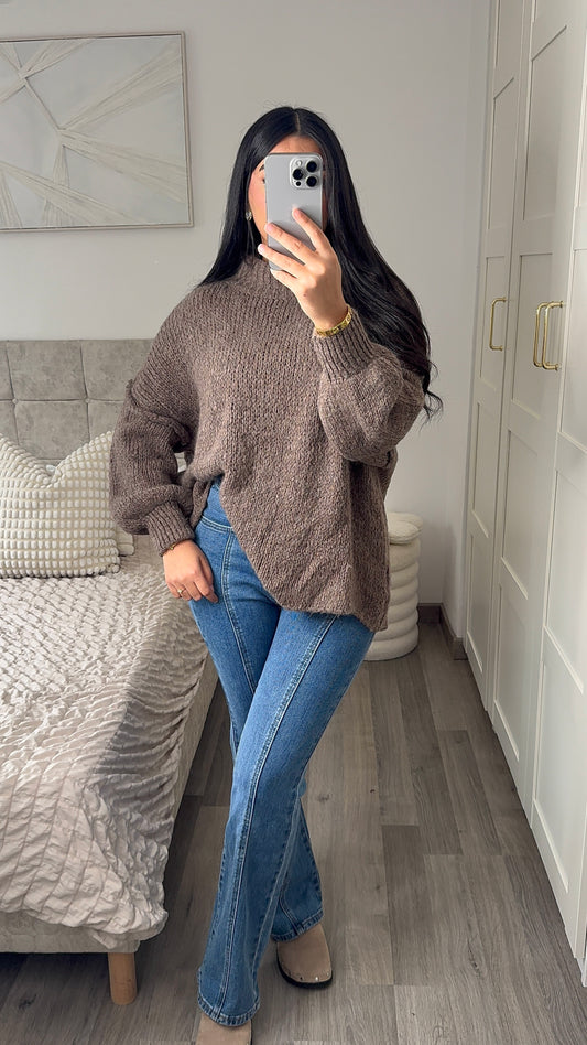 Pull en laine - Taupe